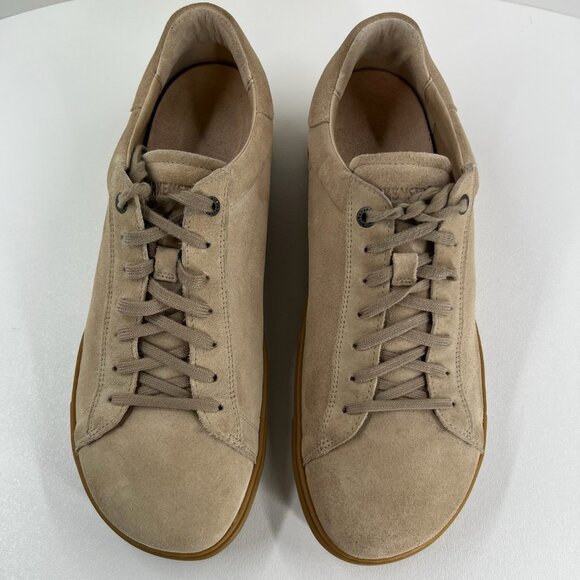 Birkenstock Bend Low Suede Sneakers Sz 45 US 12 Gum Sole Comfort Shoes Taupe Tan - Picture 9 of 12
